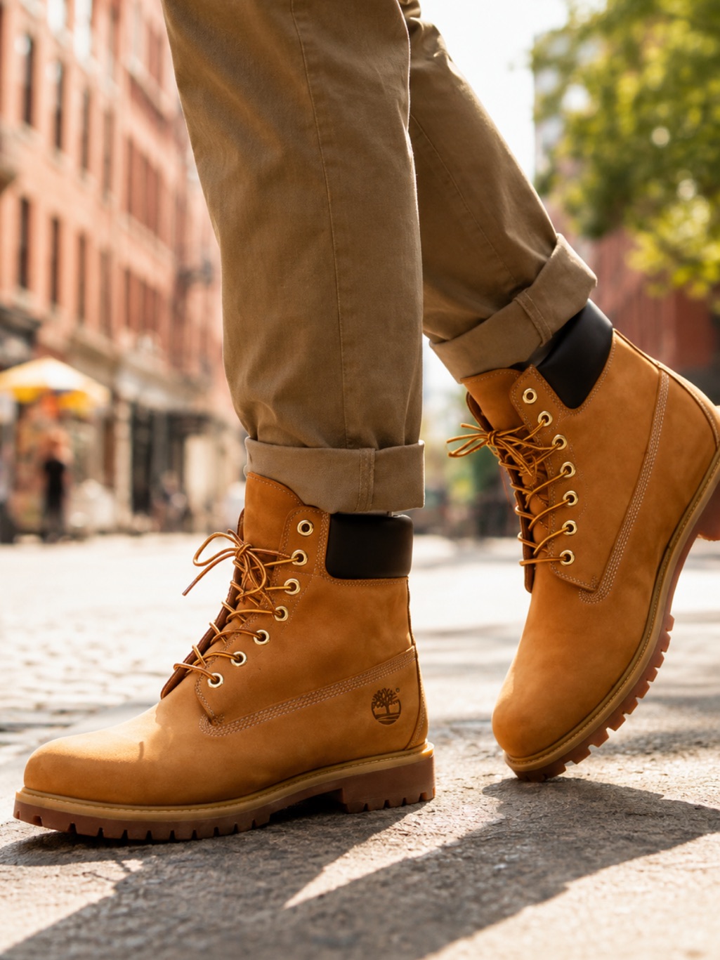 Timberland 6-Inch Premium Waterproof Primaloft Wheat Nubuck Boots Size 7 Euc! — image 3 of 8